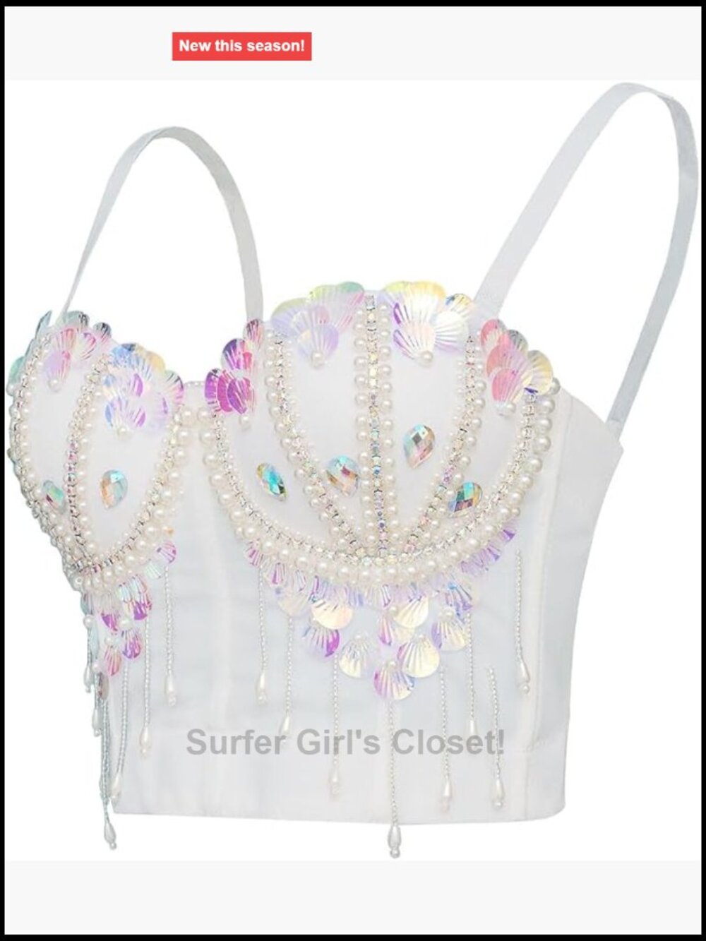 Sequin Tassel Bustier Crop Top Push Up Bra Clubwear Party Top